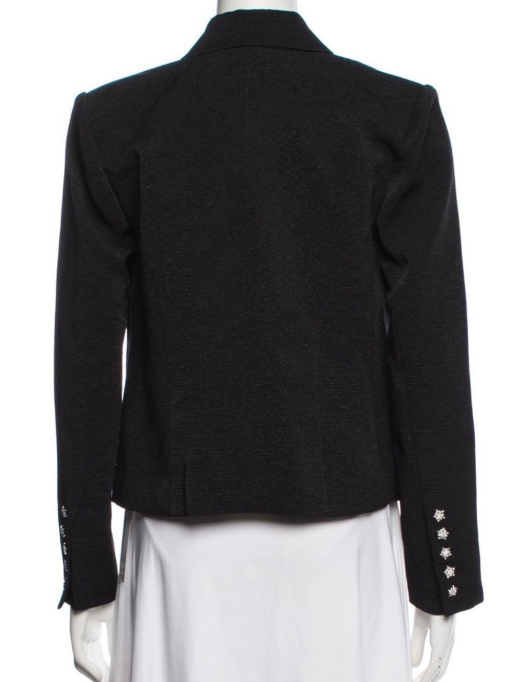 L'Agence Brooke Black Open Blazer with Crystal Buttons NWT - Picture 5 of 7